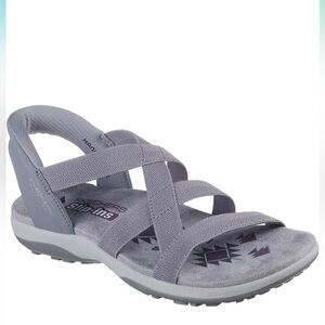 🌸NEW Skechers Women's Reggae Slim-Stretch Flex Hands Free Slip-ins Sandal Sz 10.